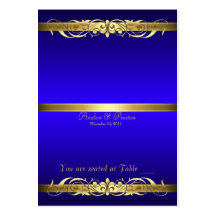 Blaue Gold Rolle-Tabelle Placecard Großherzogin- Visitenkarten Vorlagen