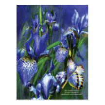 Blaue Göttin-Kunst-Postkarte