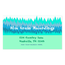 Blaue Gras-Visitenkarte