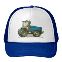 Blaue große Traktor-Hüte Truckermütze