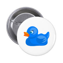 Blaue Gummiente Anstecknadelbuttons