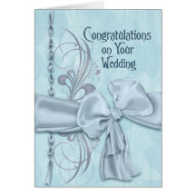 Blaue Hochzeit Karte