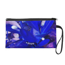 Blaue Hoffnungu. Glaubewristlet-Handtasche