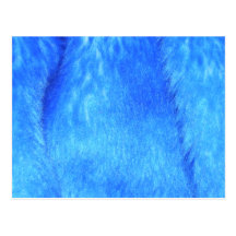Blaue Imitat-Pelz-Postkarte
