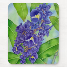 Blaue Ingwer-Wasserfarbe Mousepad