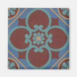 Blaue kastanienbraune Fliese Kühlschrankmagnete