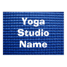 Blaue klebrige Yoga-Matte Visitenkarte