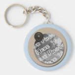 Blaue Knöpfe u. Klammern Keychain Schlüsselbänder