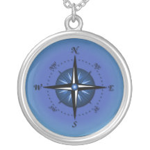 Blaue Kompass-Rose Schmuck