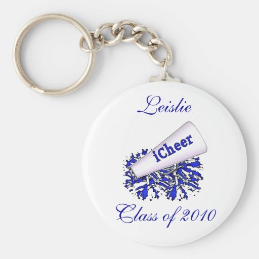 Blaue kundenspezifische Cheerleader KeyChain Schlüsselband