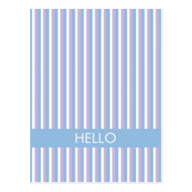 Blaue lila weiße Streifen blau Postkarte