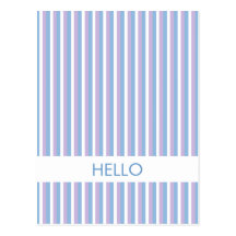 Blaue lila weiße Streifen lila Postkarte
