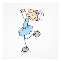 Blaue Mädchen-Zahl Skater-T-Shirts und Geschenke Ankündigungskarte