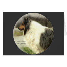 Blaue Merle raue Collie-Geschenke Karten