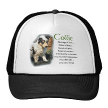 Blaue Merle raue Collie-Geschenke Retrokultcap