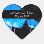 Blaue Mohnblumen, die Aufkleber Wedding sind