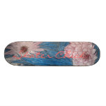Blaue Nymphen-Blumen Skateboard Brett