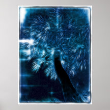 Blaue Palme Plakate