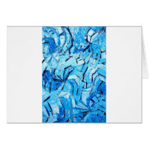 Blaue Pinwheels (abstrakter Expressionismus) Karte