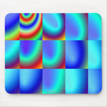 Blaue Quadrate Mousepad