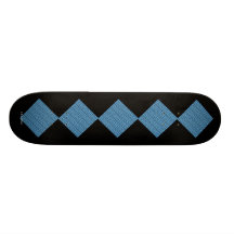 Blaue quadratische Spiralen Personalisiertes Skateboard
