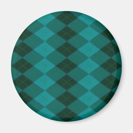 Blaue Rauten-runder Magnet Kühlschrankmagnet