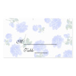 Blaue Rosen englisches Gartenweiß BlumenPlacecards Visitenkarten