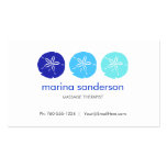 Blaue Sand-Dollar-Visitenkarten