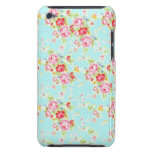 Blaue schäbige Rosen-Blumen der Vintagen Chicblume Barely There iPod Case