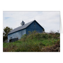 Blaue Scheunen-Anmerkungs-Karte