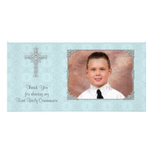 Blaue Spitze-religiöse Foto-Karte Photo Karten Vorlage