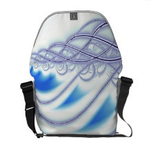 Blaue Strudel-Kunst-Rickshaw-Bote-Tasche Kuriertaschen