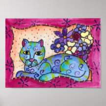 Blaue Tabby-Katze Posterdrucke