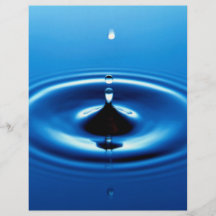 Blaue Tau-Tropfen des Ozeans Flyer Druck