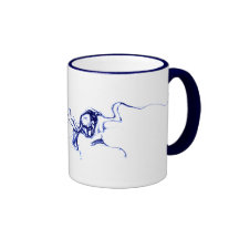 Blaue Tinte Kaffeehaferl