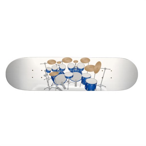 Blaue Trommel-Ausrüstungs-Illustration: Kundenspez Individuelle Skatedecks