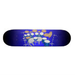 Blaue Trommel-Ausrüstungs-Illustration: Kundenspez Personalisiertes Skatedeck