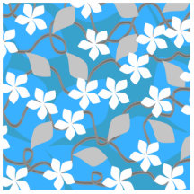 Blaue und weiße Blumen. Blumenmuster Foto Skulptur