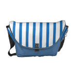 Blaue und weiße Streifen Kurier Taschen