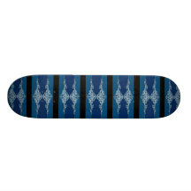 Blaue Verzierungen Skateboard Bretter