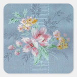Blaue Vintage Tapete - Aufkleber