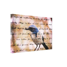 Blaue Vogel-Inspiration Gespannte Galerie Drucke