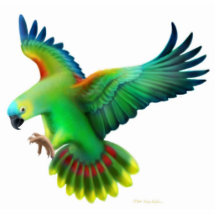 Blaue vordere Amazonas-Papageien-Feiertags-Verzier Photo Figuren