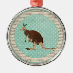 Blaue WeihnachtenBoho Känguru-Verzierung Weihnachtsornament
