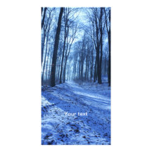 Blaue Winter-Landschaft Bilderkarte