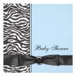Blaue Zebra-Jungen-Babyparty-Einladungen