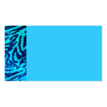 Blaue Zebra-Visitenkarte