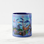 Blauer Aquarium-Becher Haferl