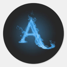 Blauer Atheist A Runde Sticker