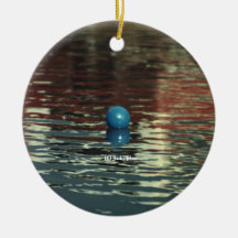 Blauer Ball Ornamente